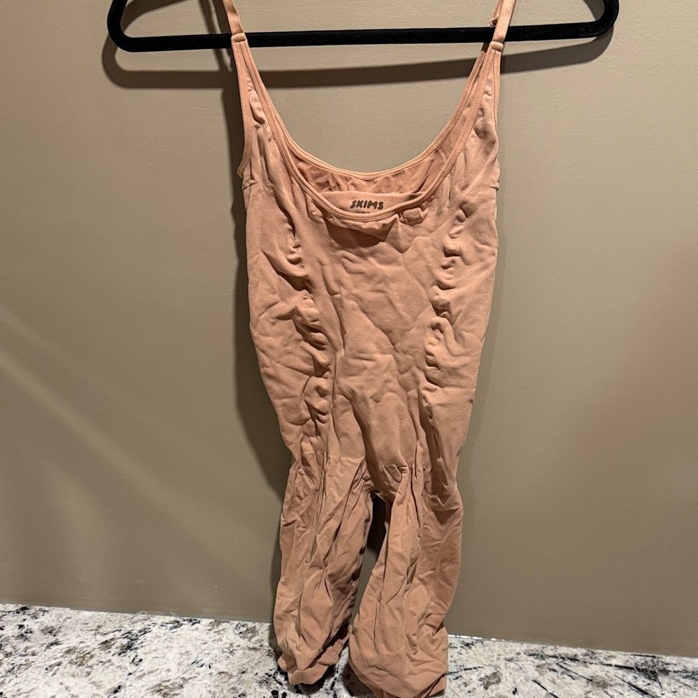 SKIMS Tan Bodysuit with Straps